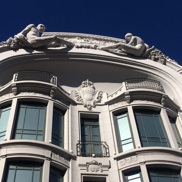 Porto Arte Nova Art Nouveau facade blue sky