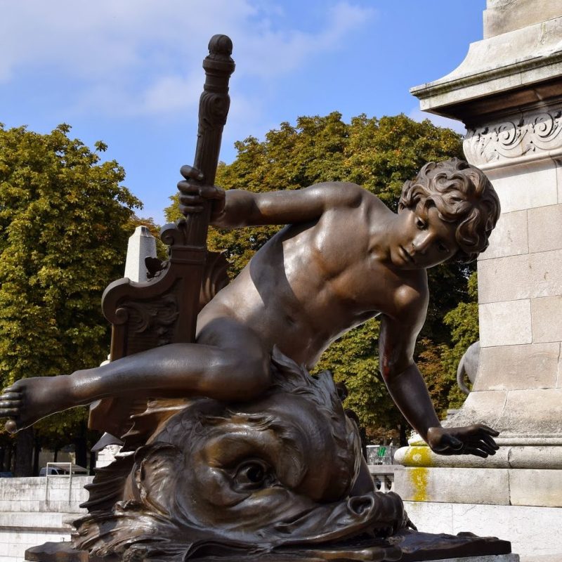 Paris Art Nouveau Belle Epoque - boy sculpture