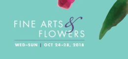 Poster on "fine arts and flowers" exhibition in Virginia, USA - partial image.