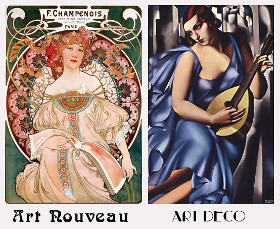 Korst Makkelijk te gebeuren stropdas Differences between Art Nouveau and Art Deco - test your skills - Quiz