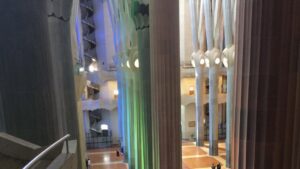 Sagrada familia interior in Barcelona. Antoni Gaudí. Modernisme.