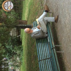 A man reading a book in Milan