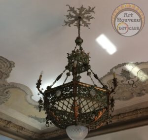 great art nouveau lamp in Turin Piedmont Italia