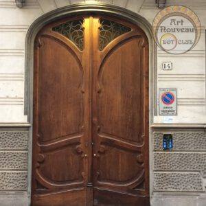 art nouveau elegant door in Turin
