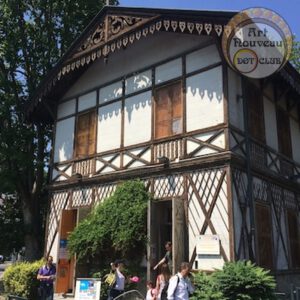 Little wooden house in a park in Turin, from art nouveau times, now a library