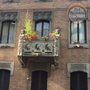 colorful and geren balcony in Turin Piedmont Italy