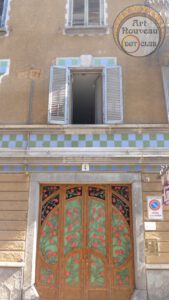 great door in Turin Piedmont Italy - art nouveau