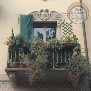 balcony full of plants in turin, italy Piedmont