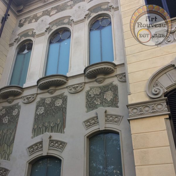 great façade liberty stile in Turin