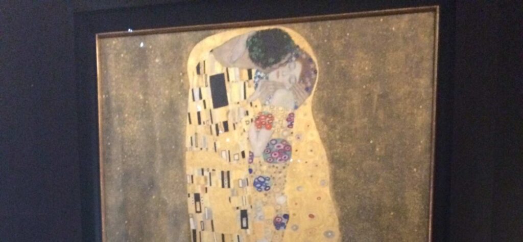 The Kiss by Klimt in Vienna, Austria.