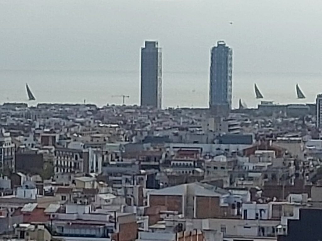 Americas Cup Barcelona from Park Güell