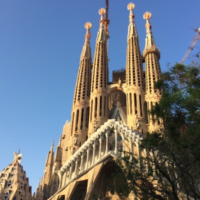 Sagrada Família in a sunny day with no clouds, Barcelona, Catalonia