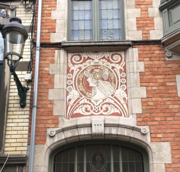 Pretty detail on the facade of a Belgium house.