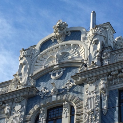 Art Nouveau at 10b Elizabetes Street. Riga, Latvia.