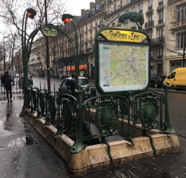 Chateau de l'eau metro station in Paris. Amazing Guimard work.