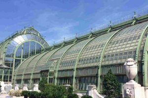 Schmetterlinghaus Art Nouveau palm house in central Vienna, Austria.